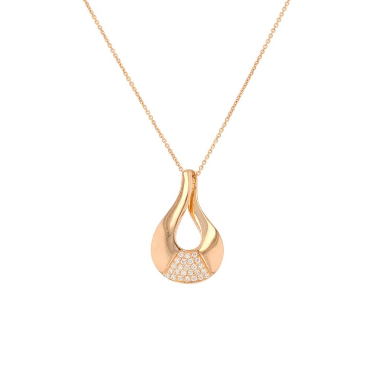 Collier diamants 0.25 carat or rose 5.17g Comme neuf -  reconditionné disponible sur Gemme Les Bijoux